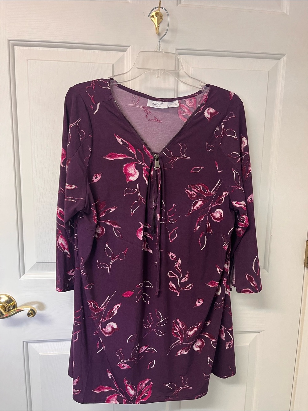 Avenue Plum Floral Tie-Neck Tunic